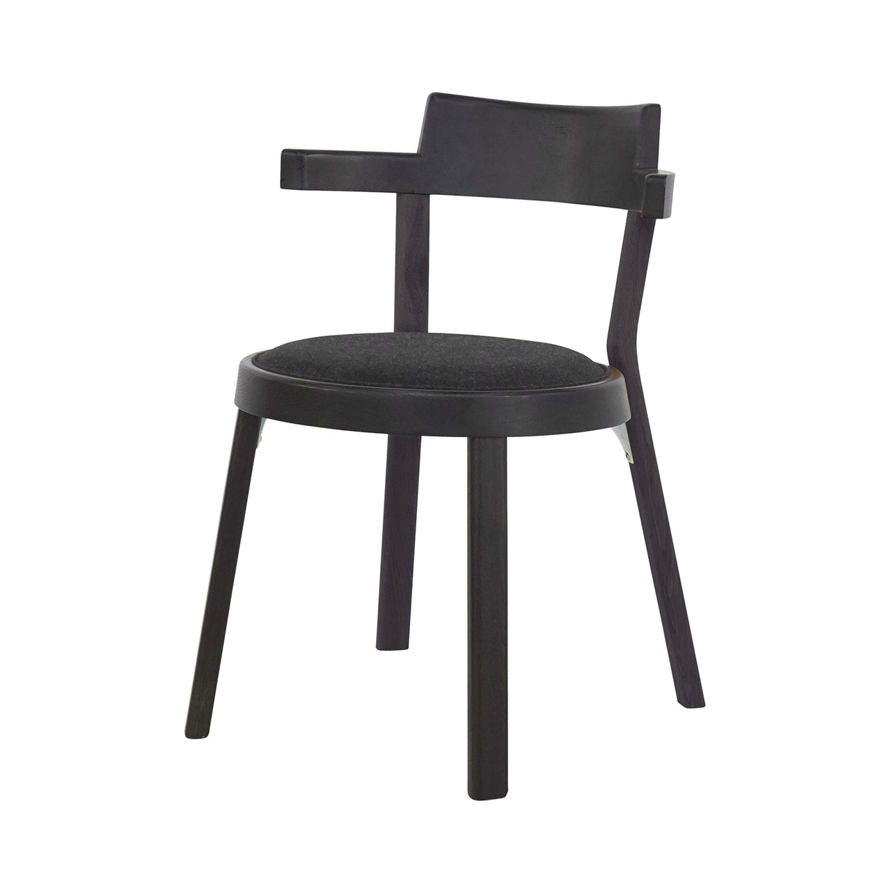 Pagoda Dining Chair: Upholstery + Black Oak
