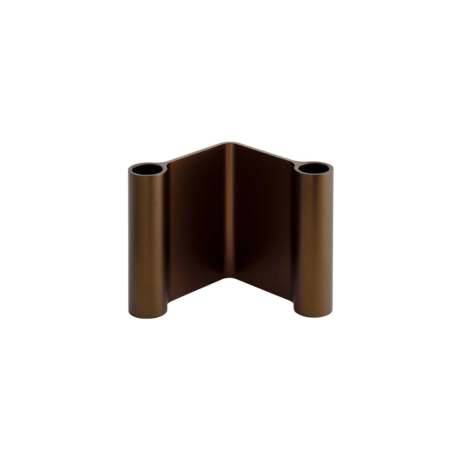 Pair Candleholder: Low + Brown