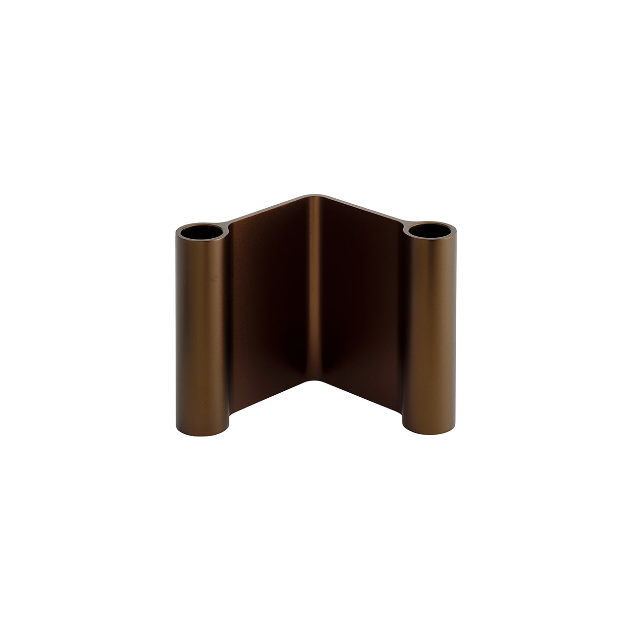Pair Candleholder: Low + Brown