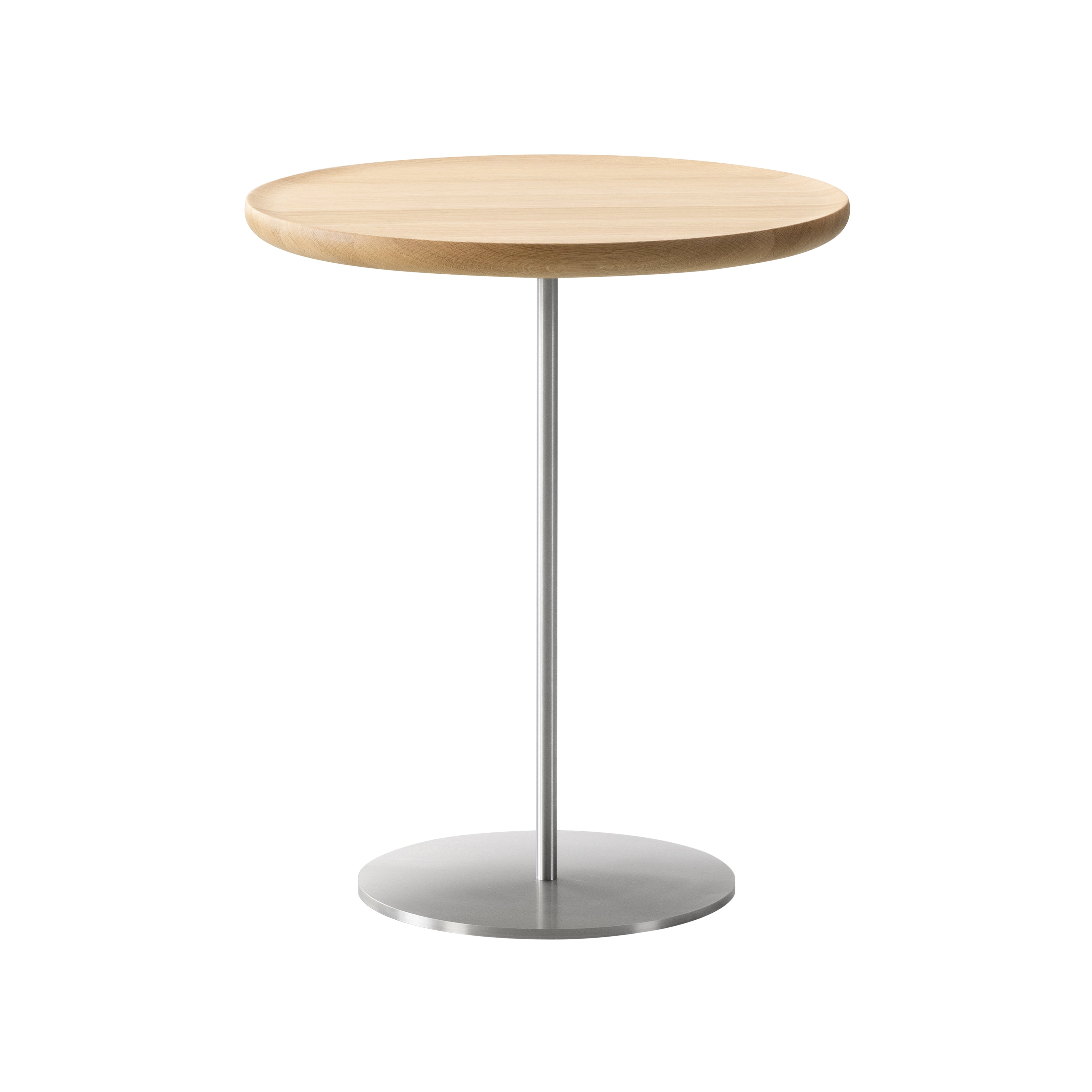 Pal Table: Large + High + Light Oiled Oak + Stainless Steel