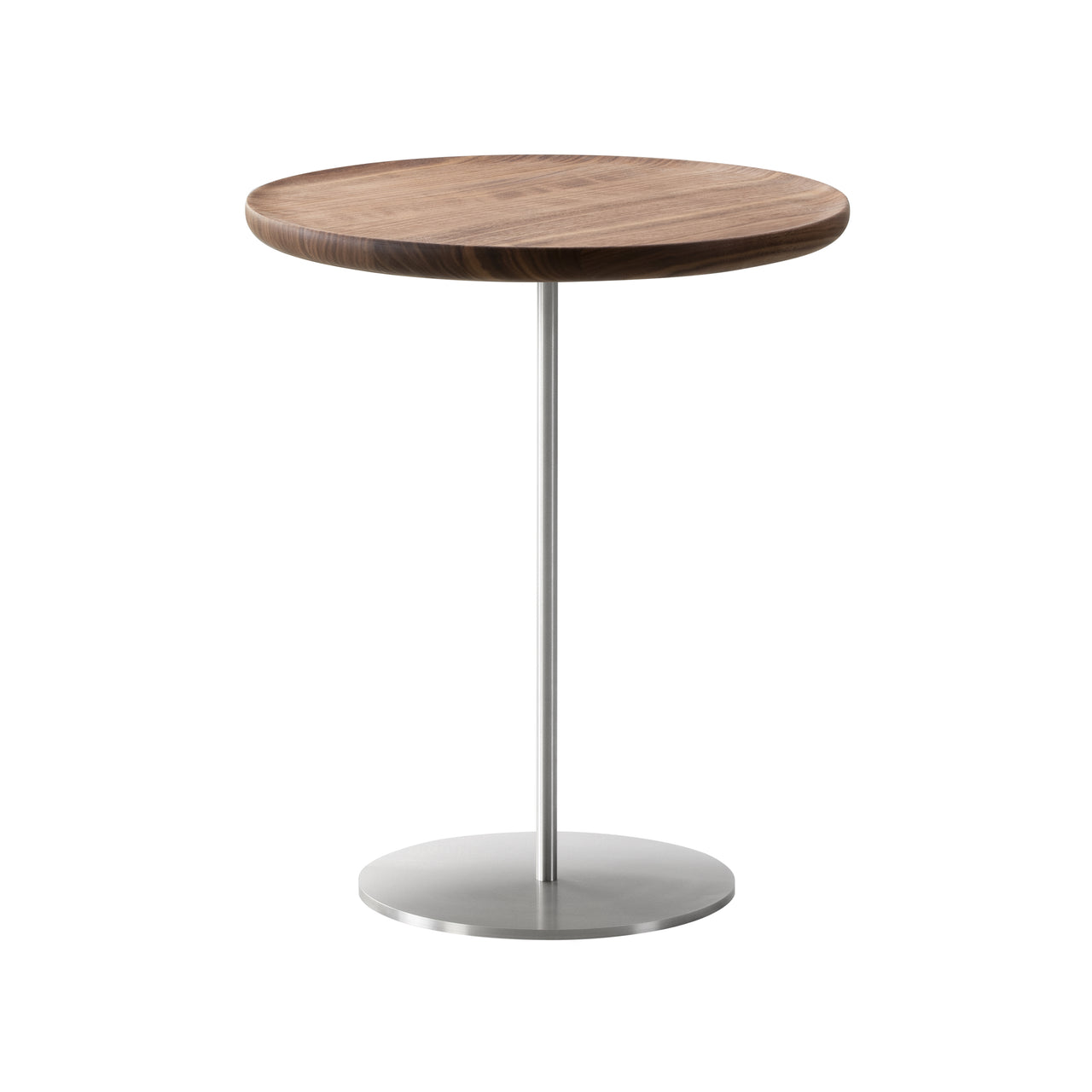 Pal Table: Large + High + Oiled Walnut + Stainless Steel