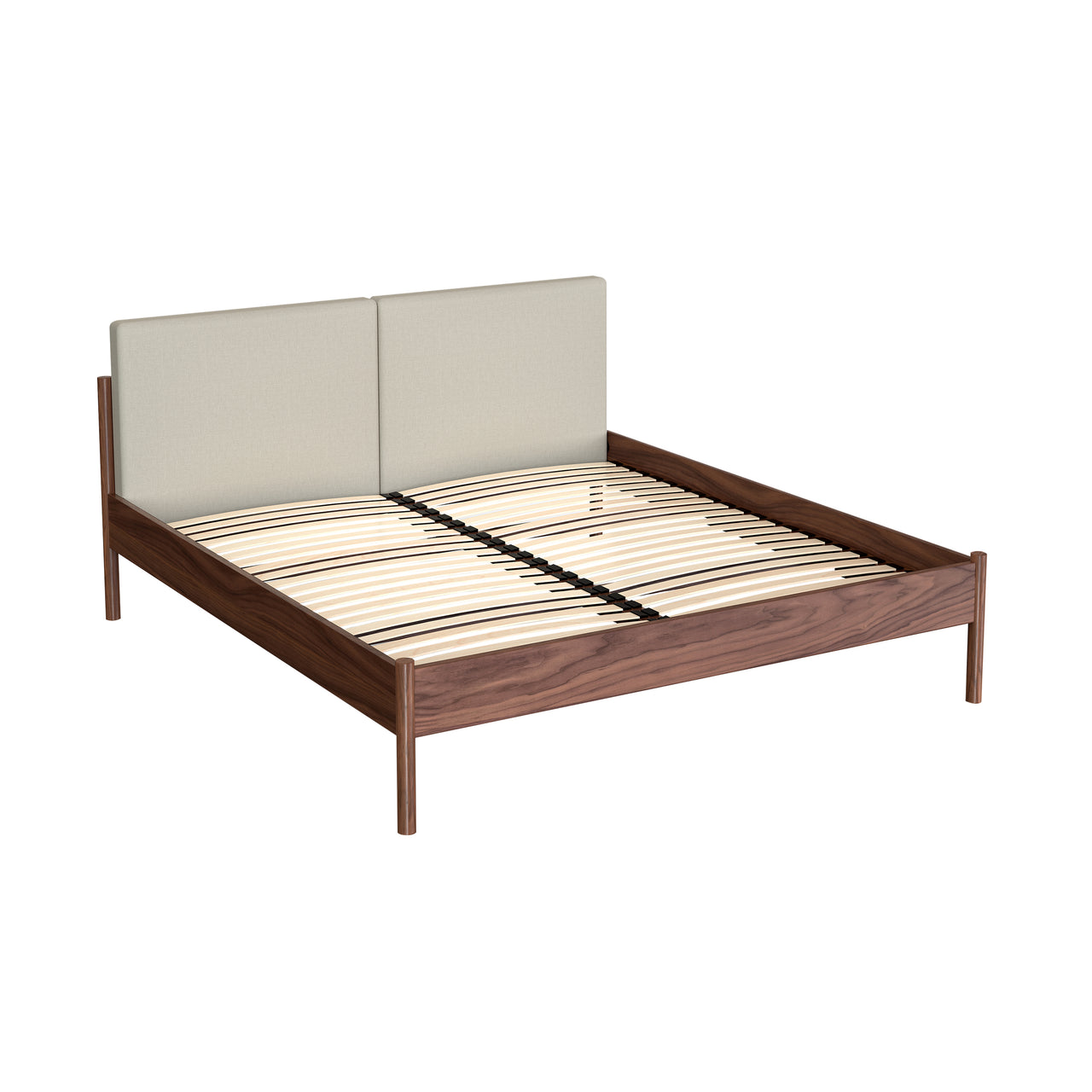 Pala Bed: Queen + Walnut