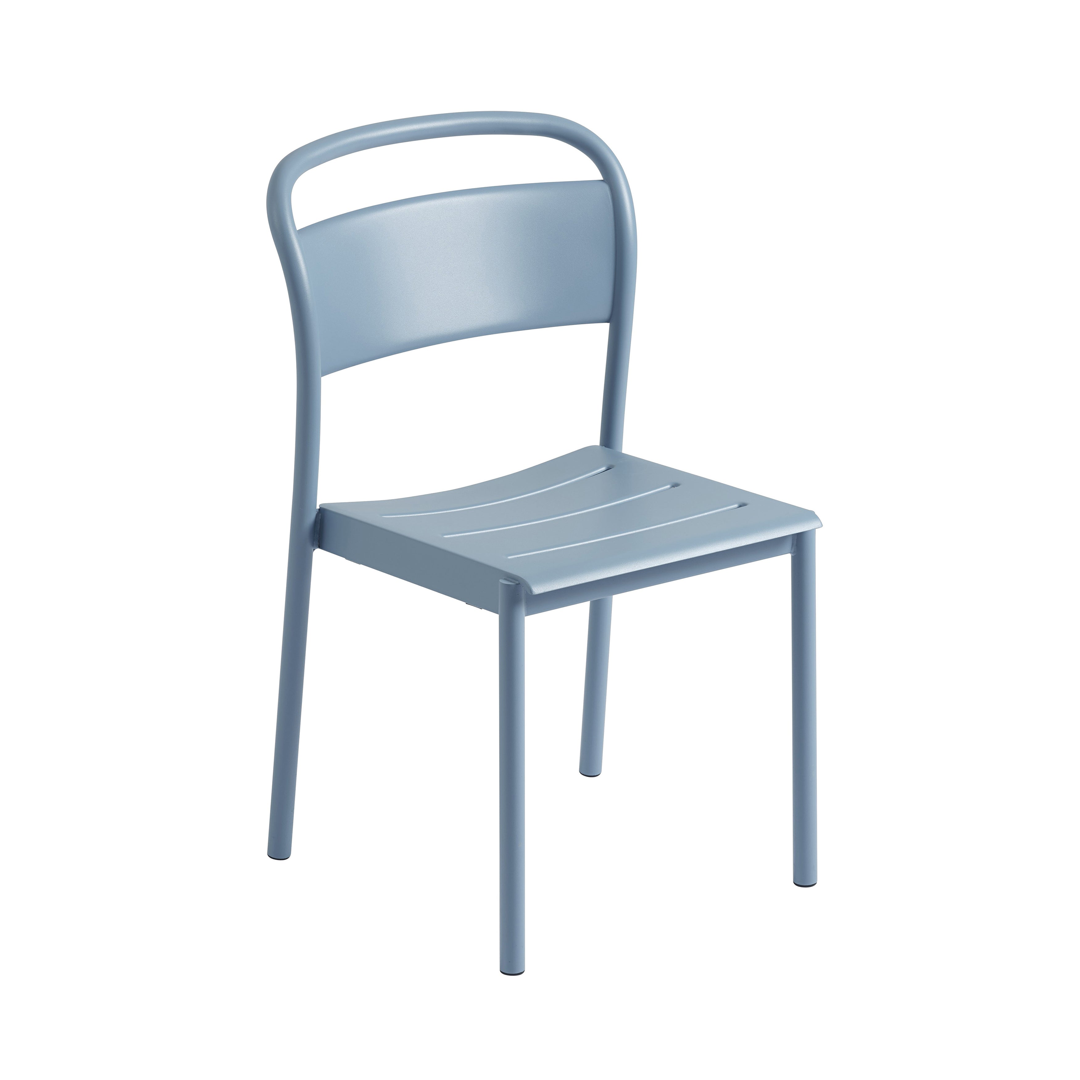 Linear Steel Side Chair: Pale Blue