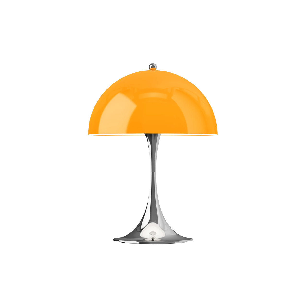 Panthella 250 Portable Lamp: Opal Orange + Chrome
