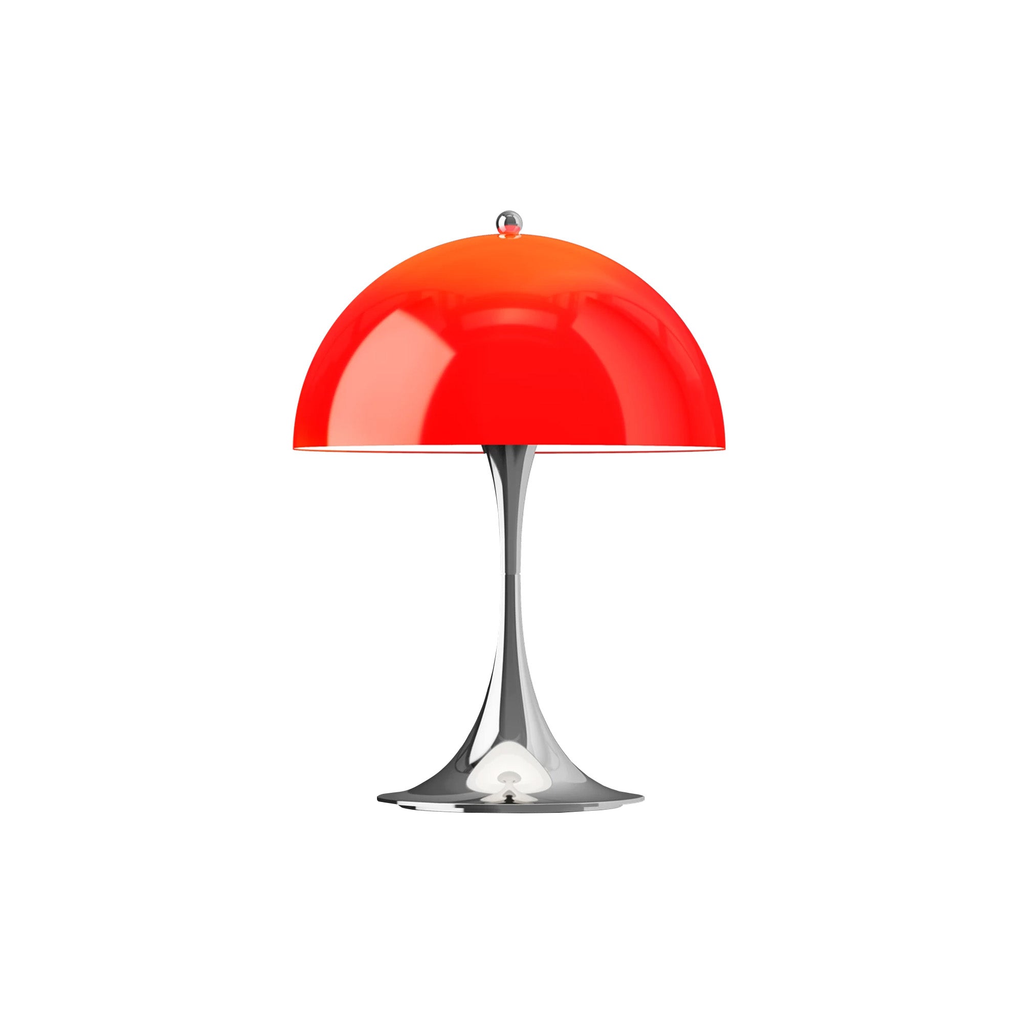 Panthella 250 Portable Lamp: Opal Red + Chrome