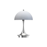 Panthella Portable Table Lamp: Blue Grey + Chrome