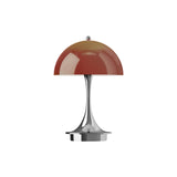 Panthella 160 Portable Table Lamp: Opal Red + Chrome