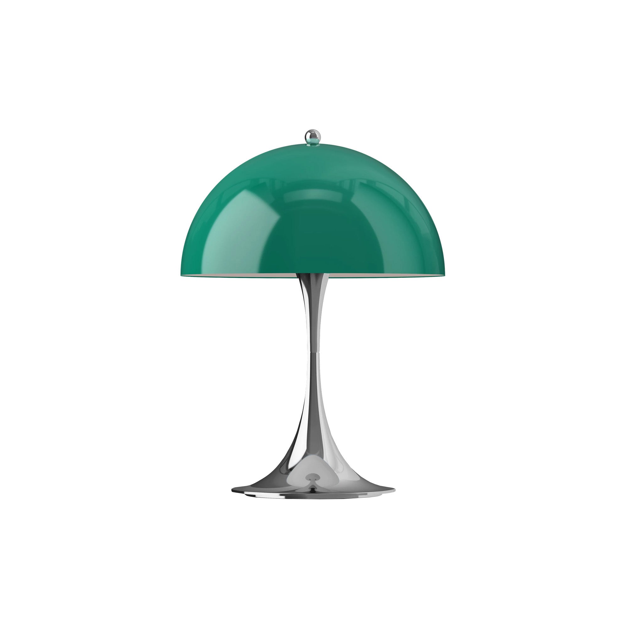 Panthella 250 Portable Lamp: Opal Green + Chrome