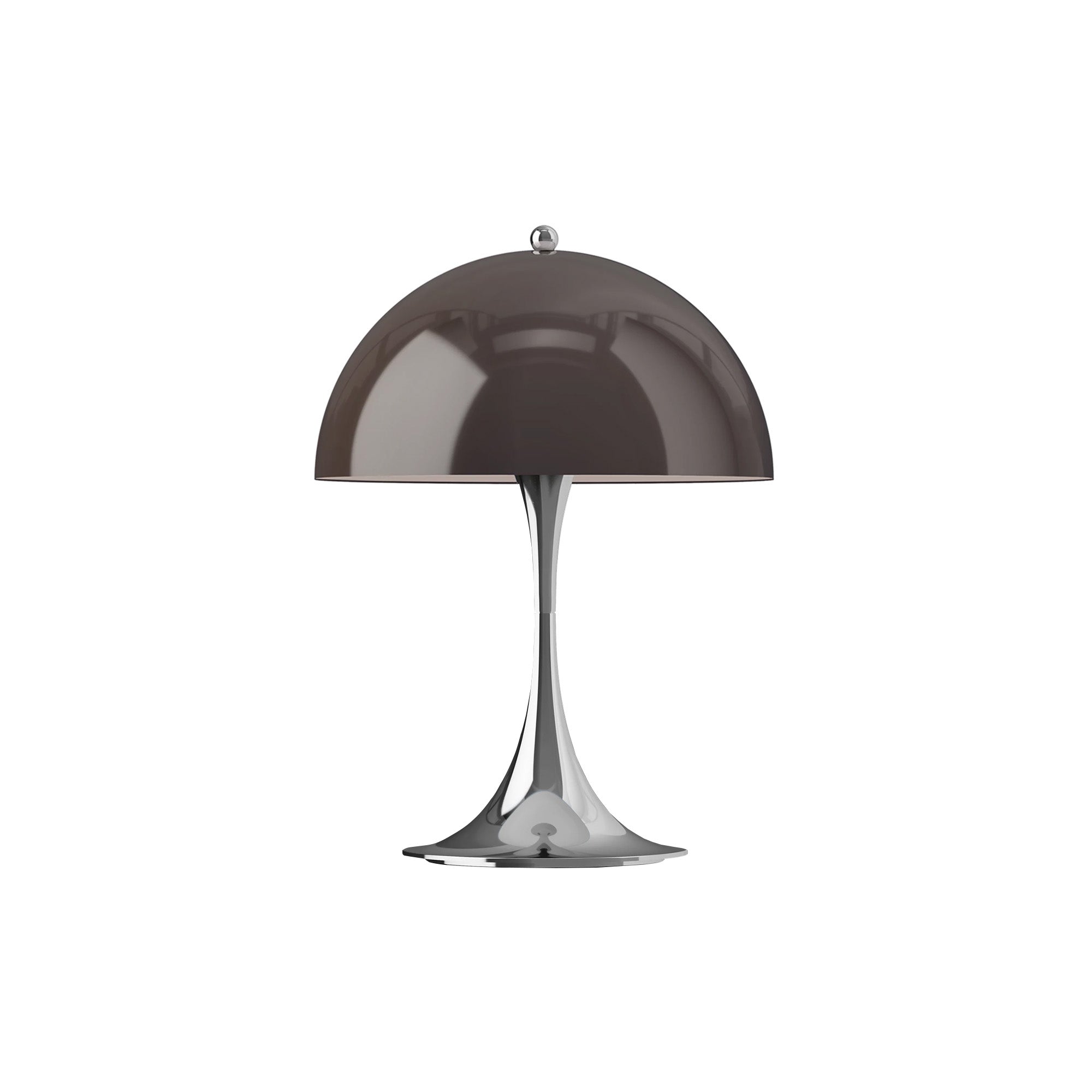 Panthella 250 Portable Lamp: Opal Brown + Chrome