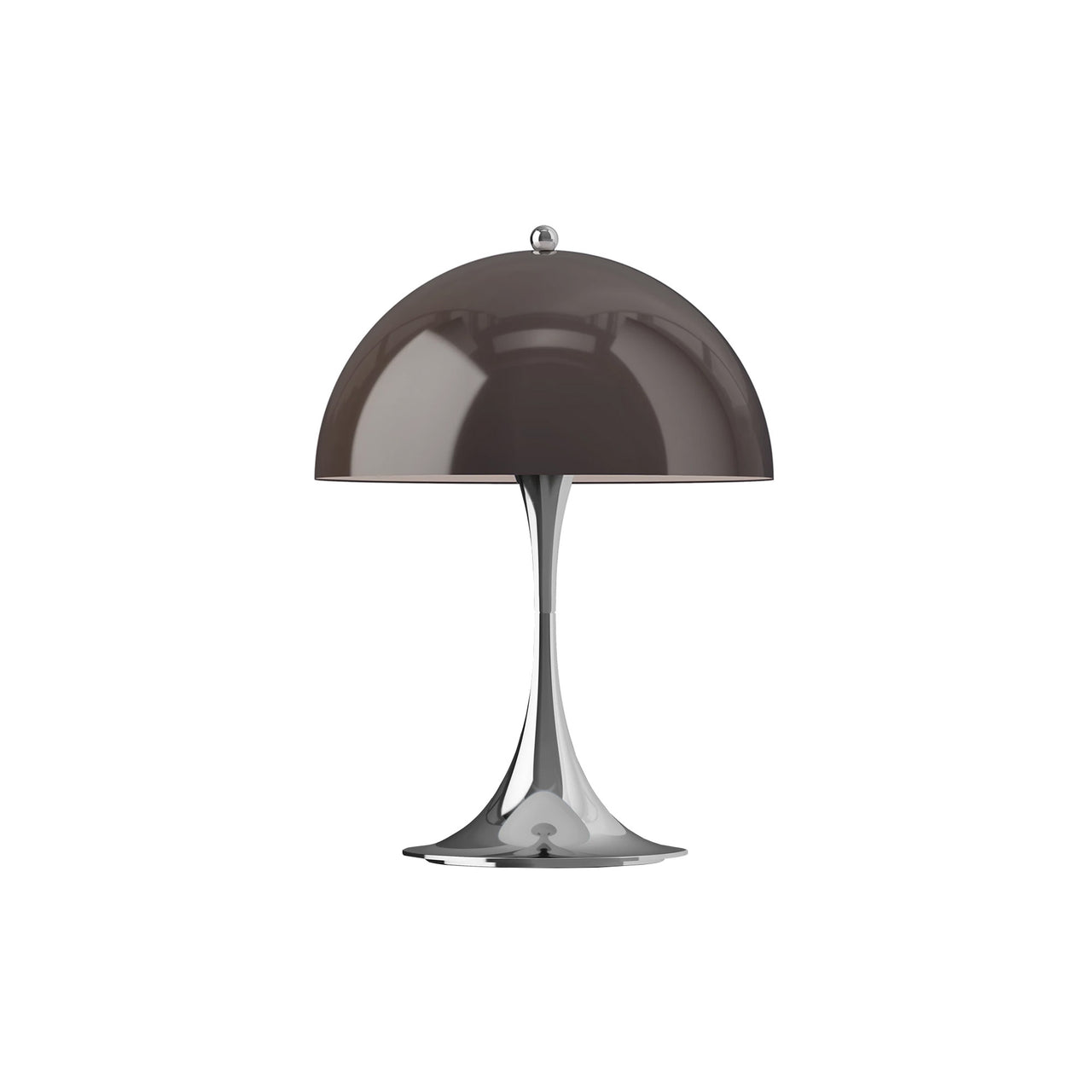 Panthella 250 Portable Lamp: Opal Brown + Chrome