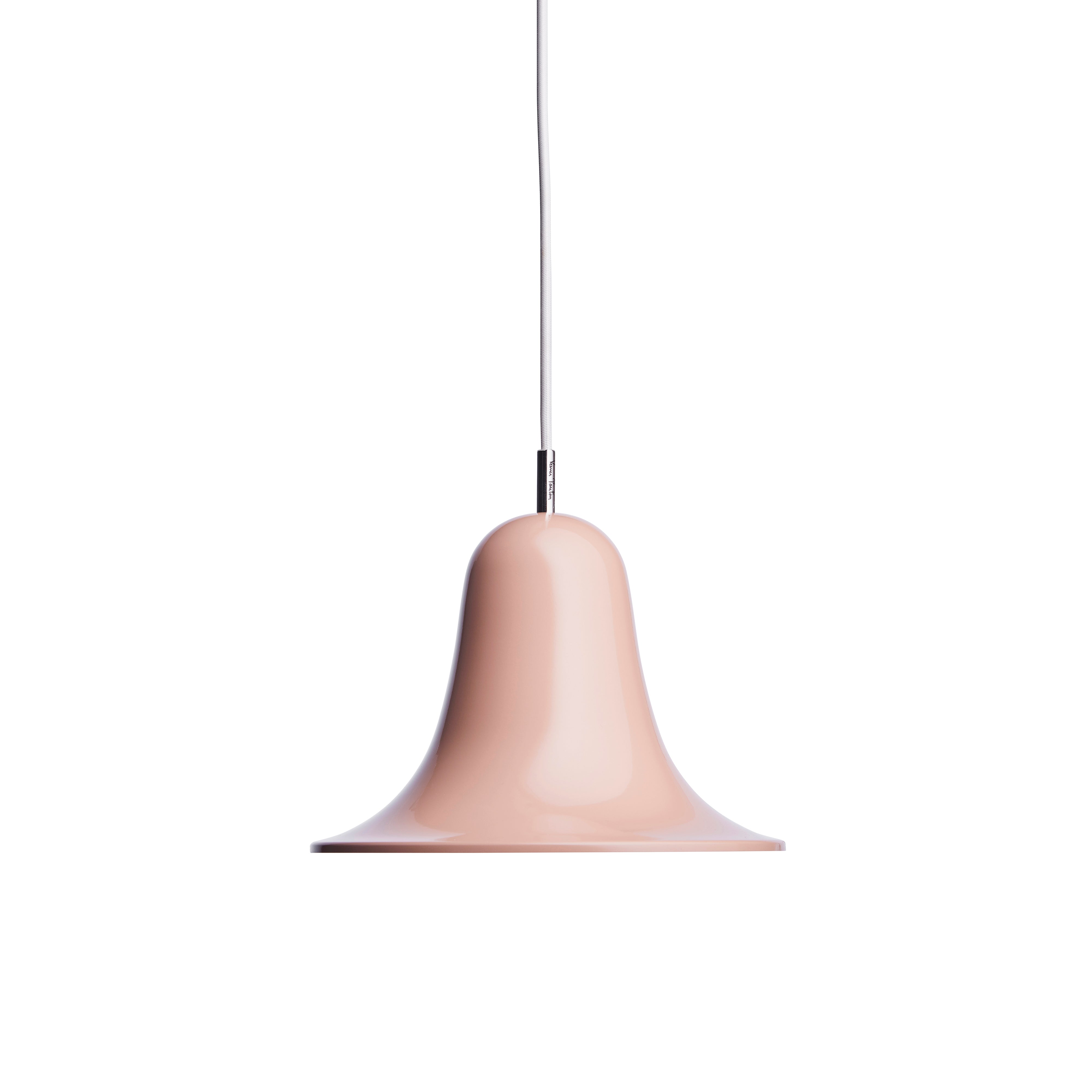 Pantop Pendant Light: Small + Dusty Rose + White