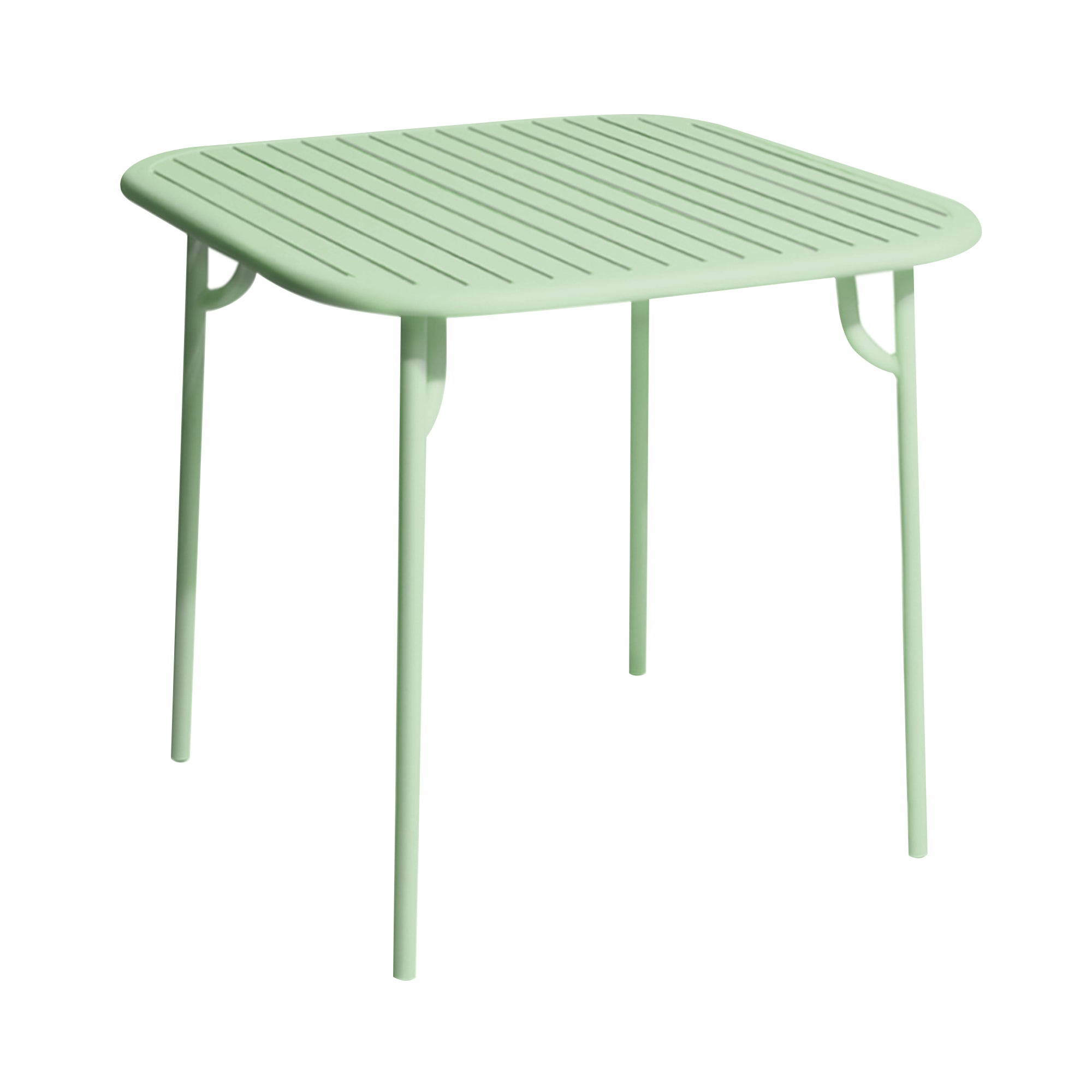 Week-End Square Dining Table with Slats: Pastel Green