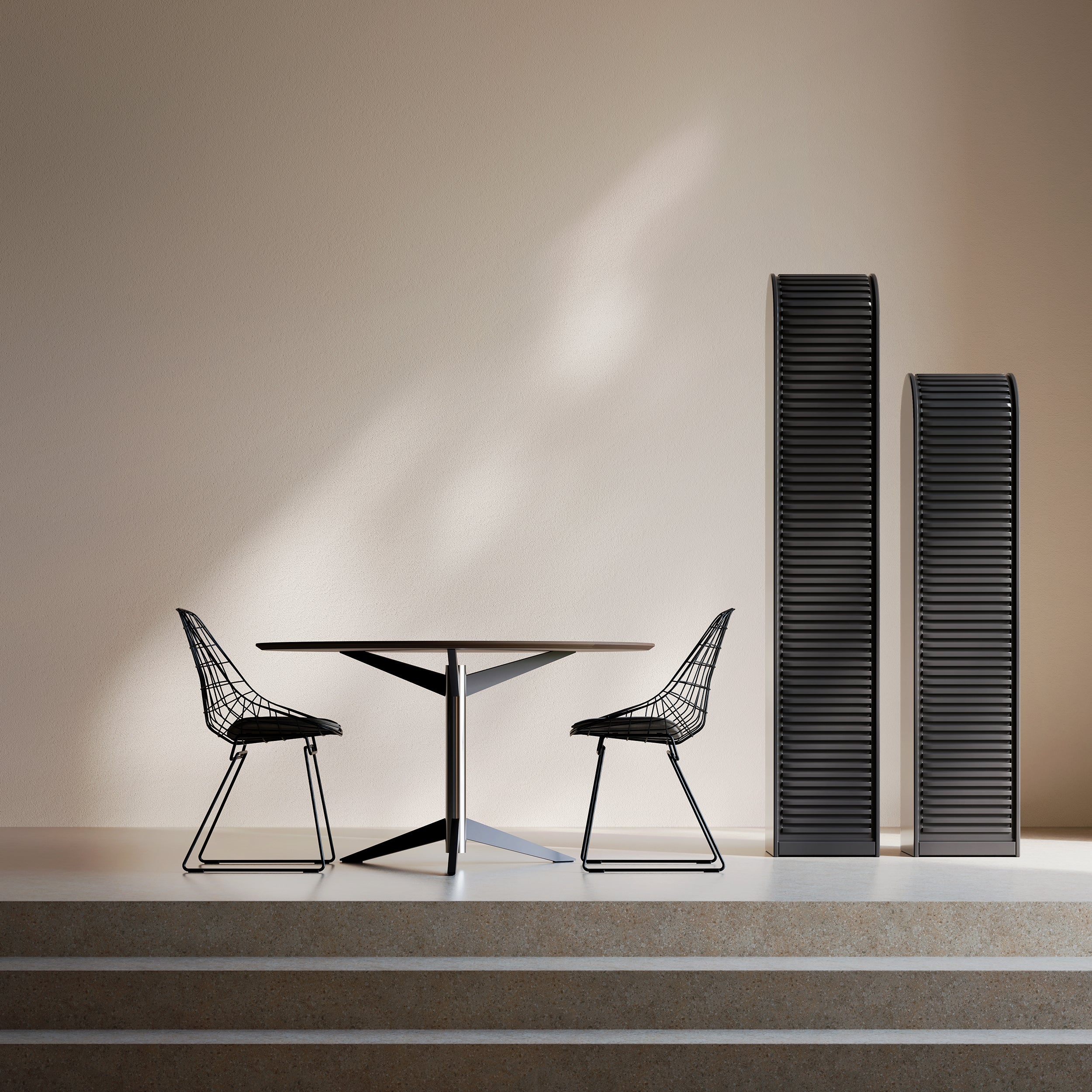 SM05 Wire Dining Chair with Seat Pad: LS