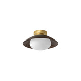 Arundel Mushroom Surface Mount: Outdoor + Brass + Patina Brass