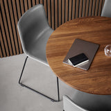 Pato Sledge Chair: Stacking + Fully Upholstered