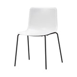 Pato Chair: Stacking + Without Arm + White + Black