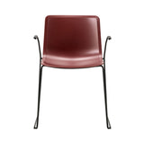 Pato Sledge Armchair: Stacking + Dark Red + Black