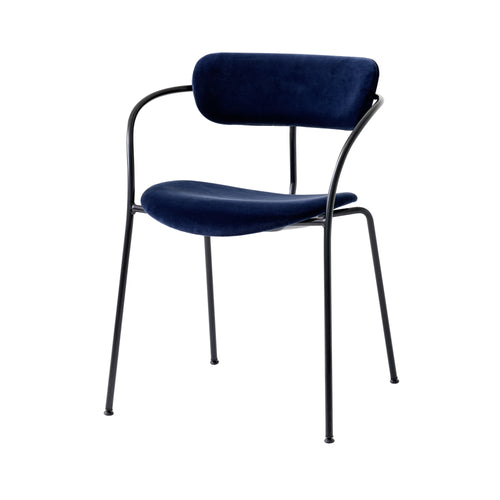 Pavilion Stacking Armchair Fully Upholstered: AV13 + Black