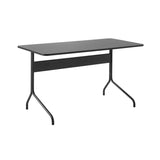 Pavilion Desk AV16 + AV17: Black Linoleum + Black Lacquered Oak + Black + AV16