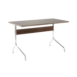 Pavilion Desk AV16 + AV17: Iron Linoleum + Lacquered Walnut + Chrome + AV16