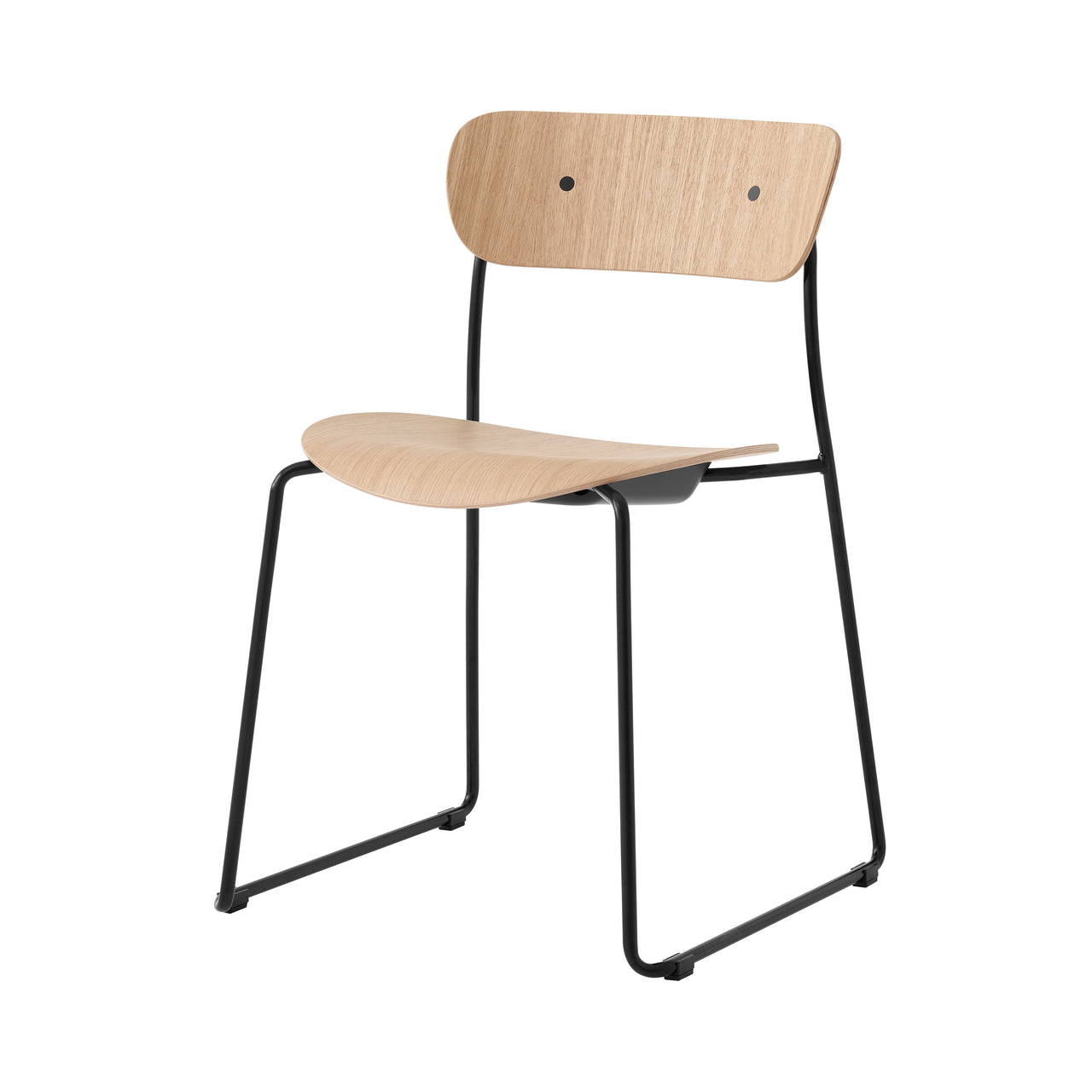 Pavilion AV51 Stacking Side Chair: Lacquered Oak