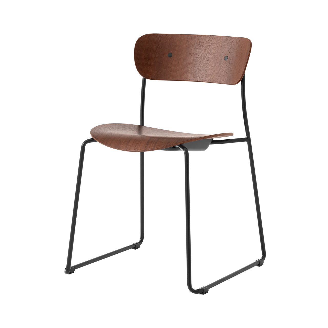 Pavilion AV51 Stacking Side Chair: Lacquered Walnut