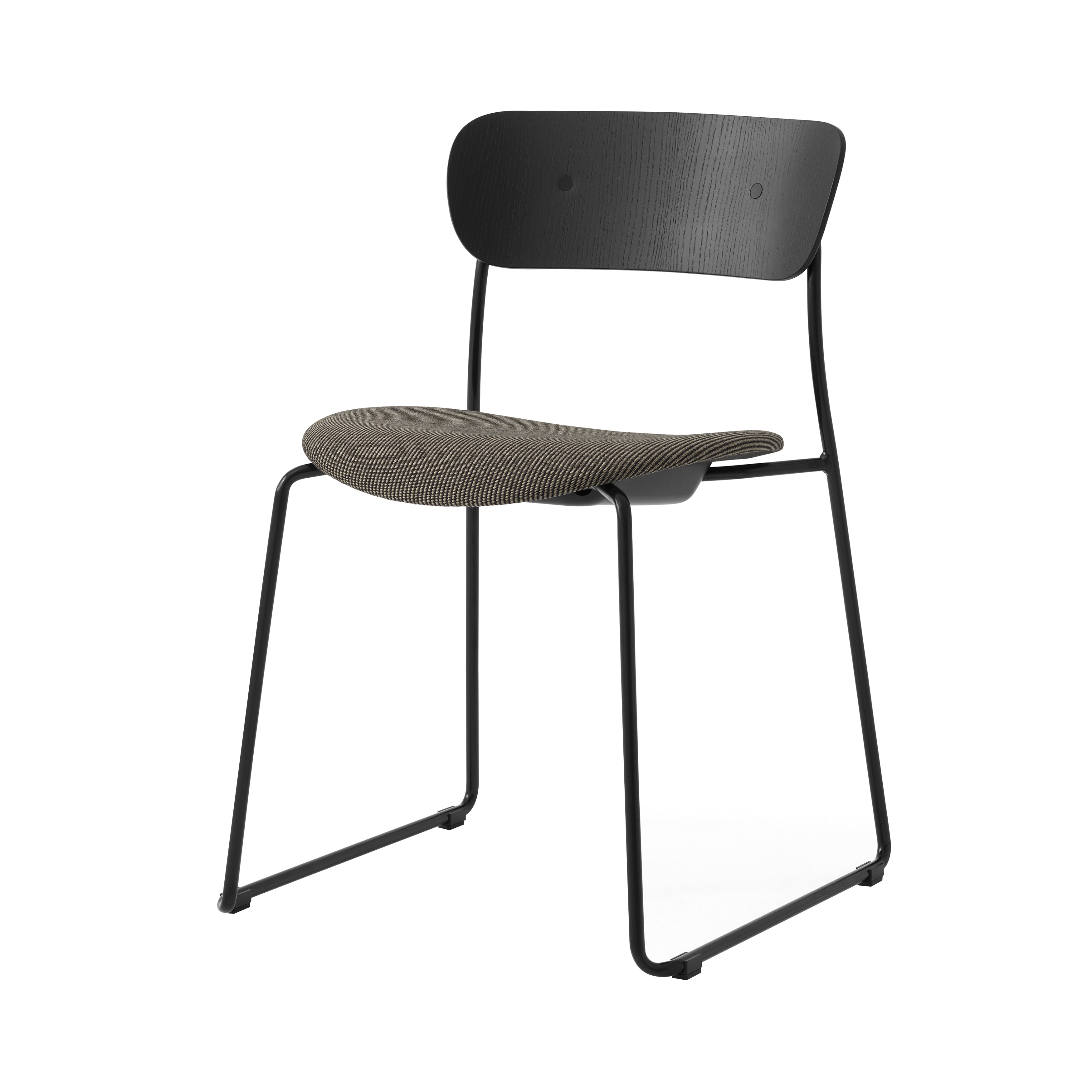 Pavilion AV52 Stacking Side Chair: Black Lacquered Oak