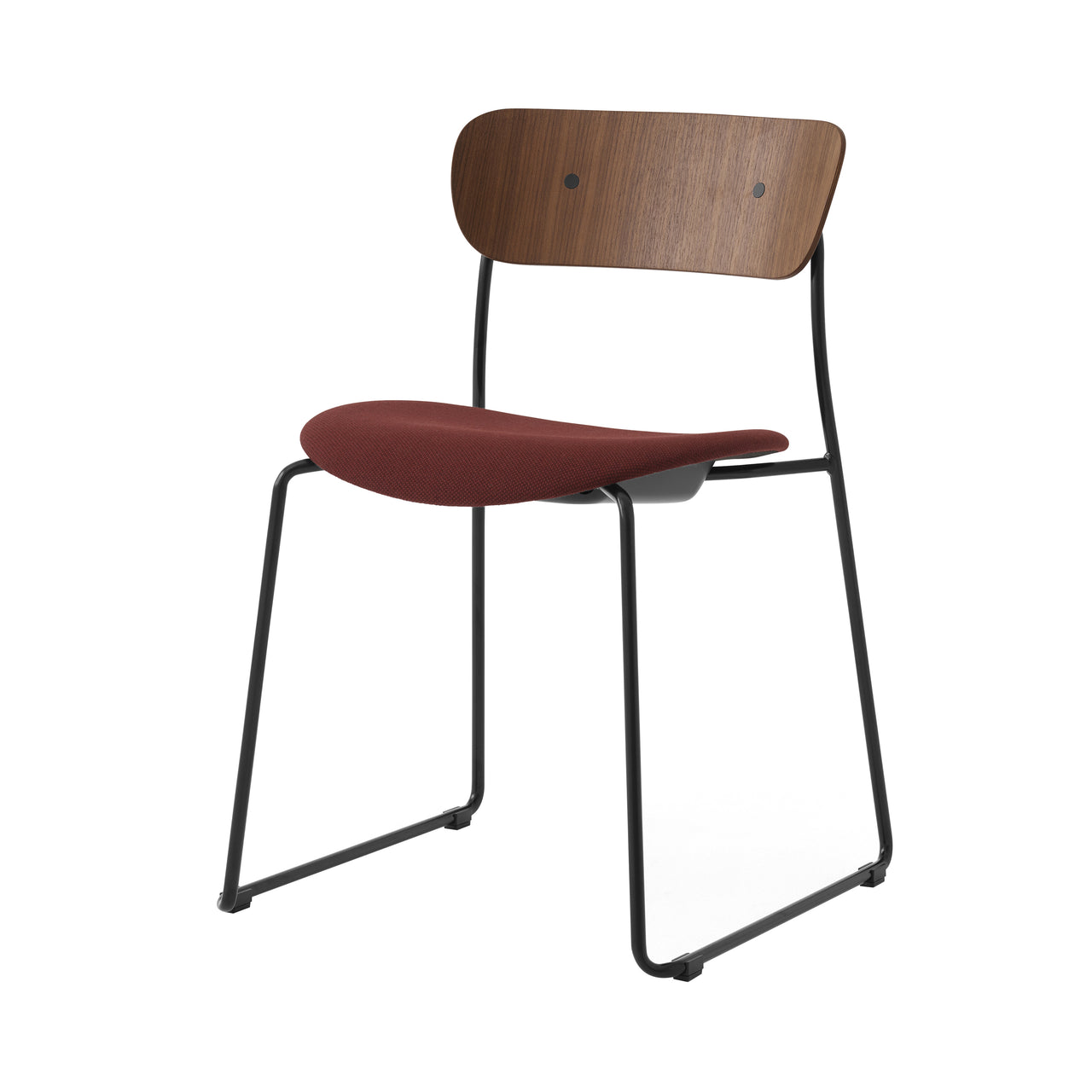 Pavilion AV52 Stacking Side Chair: Lacquered Walnut