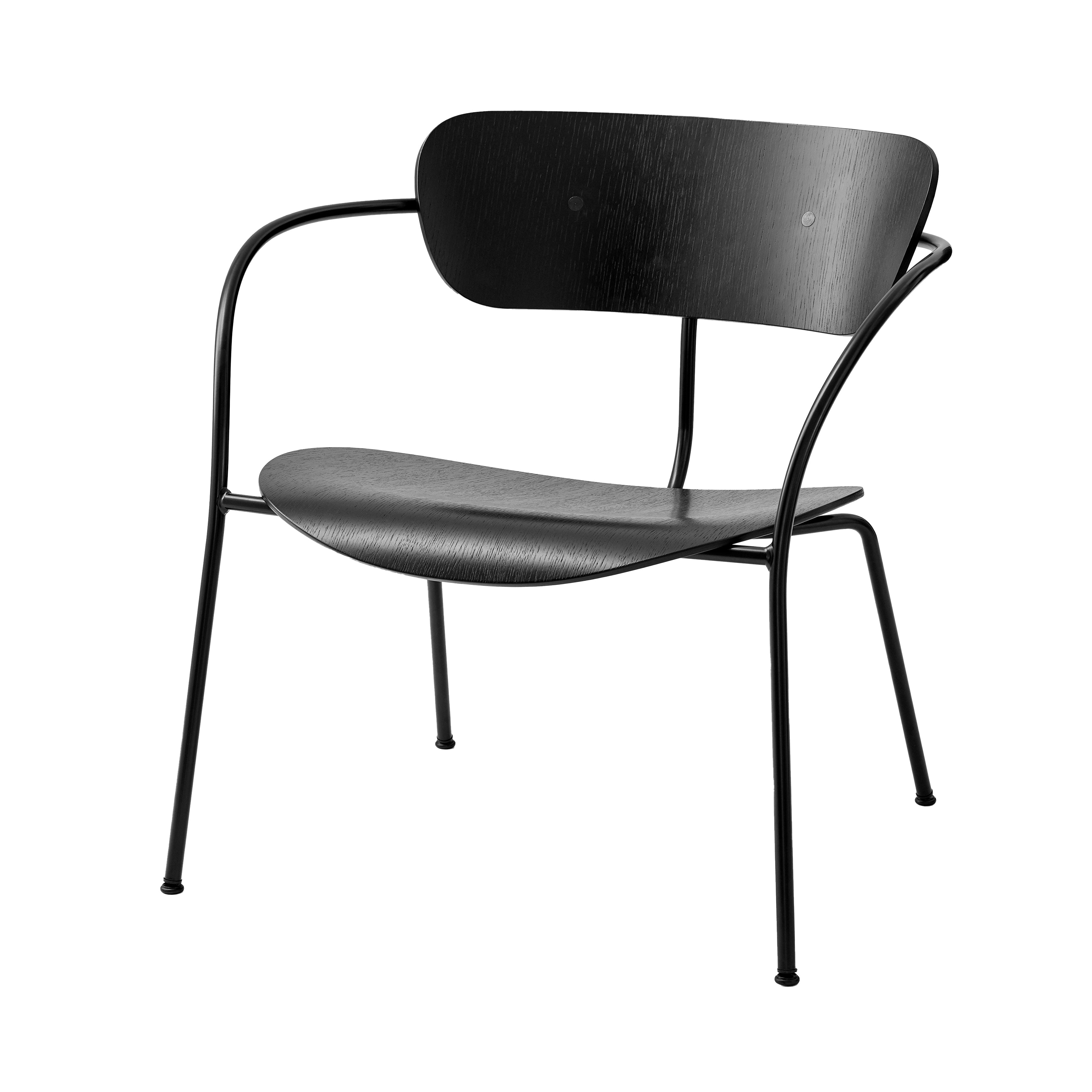 Pavilion Lounge Chair: AV5 + Black Lacquered Oak