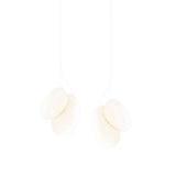 Pebble Linear 2 Pendant Light: A + C + Pearl + Pearl