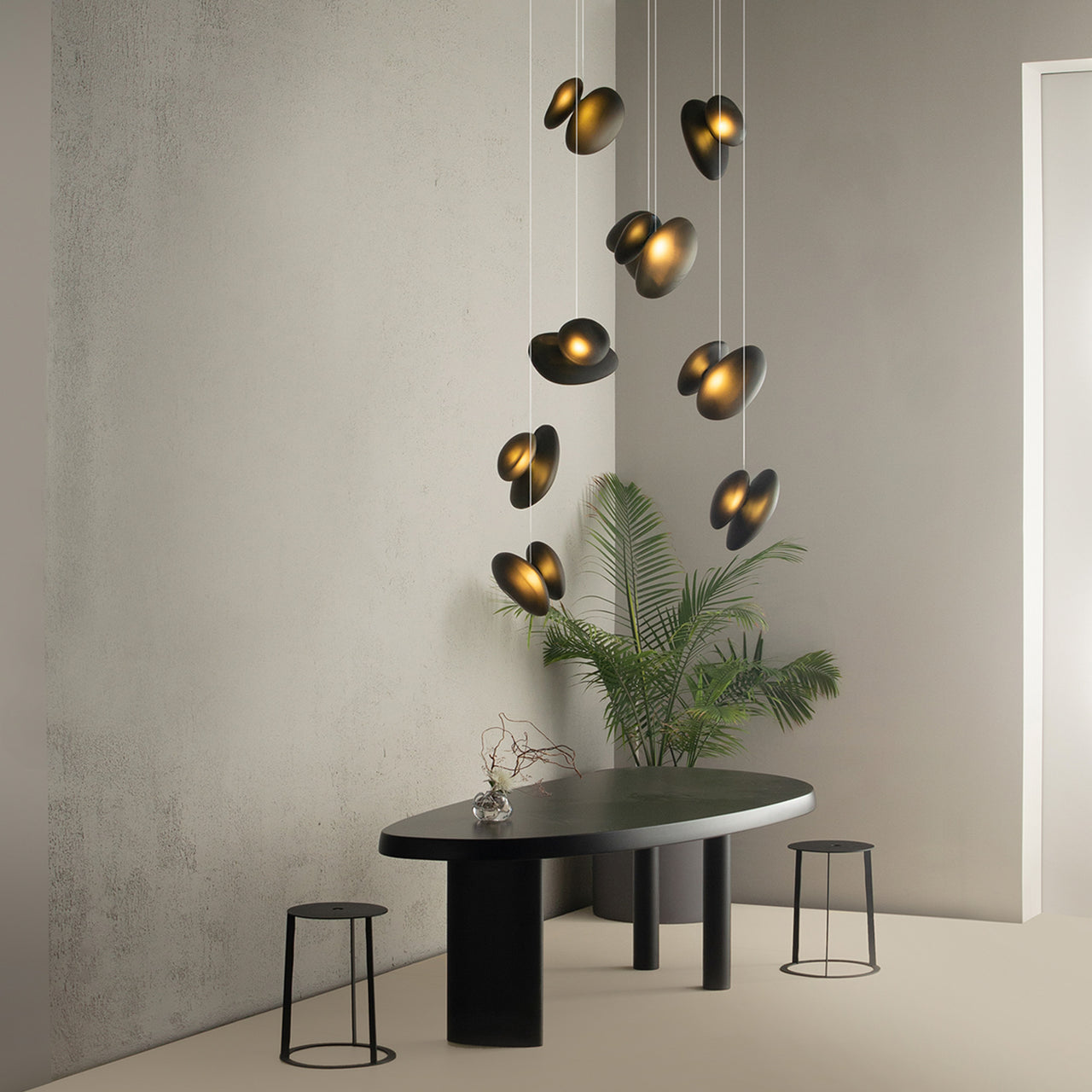 Pebble Chandelier 8: Double Helix + LS