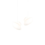 Pebble Linear 2 Pendant Light: B + Pearl + Pearl