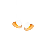 Pebble Linear 2 Pendant Light: B + Citrine + Pearl