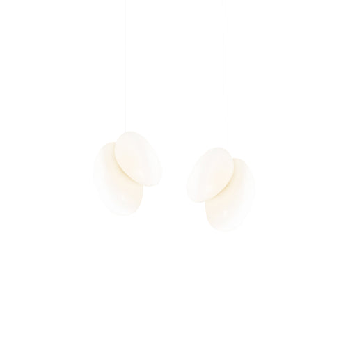 Pebble Linear 2 Pendant Light: A + Pearl + Pearl