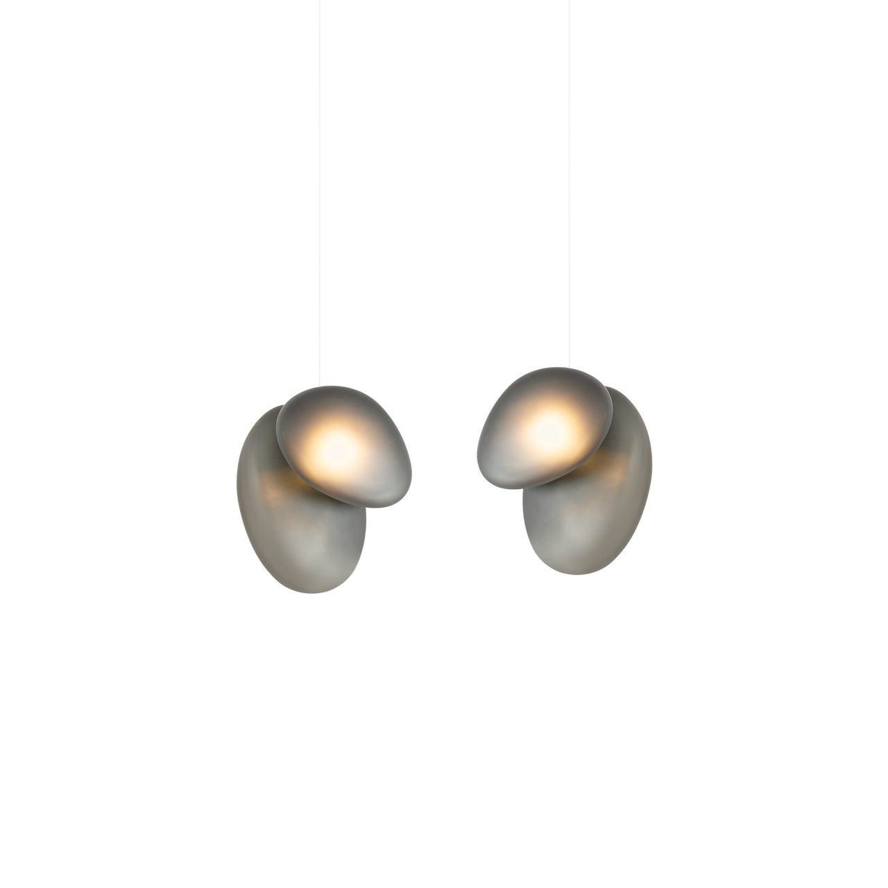 Pebble Linear 2 Pendant Light: A + Slate + Slate