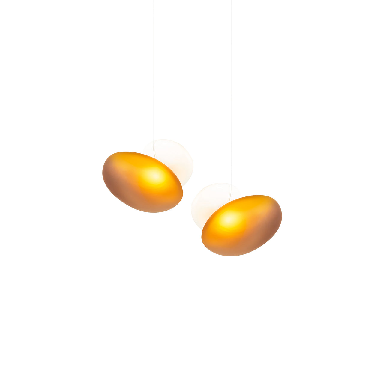 Pebble Linear 2 Pendant Light: A + Citrine + Pearl