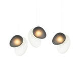 Pebble Linear 3 Pendant Light: A + Pearl + Slate
