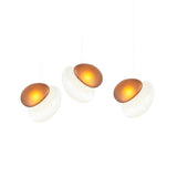 Pebble Linear 3 Pendant Light: A + Pearl + Citrine