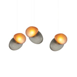 Pebble Linear 3 Pendant Light: A + Slate + Citrine
