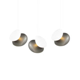 Pebble Linear 3 Pendant Light: A + Slate + Pearl