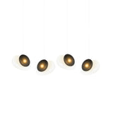 Pebble Linear 4 Pendant Light: B + Pearl + Slate