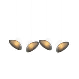 Pebble Linear 4 Pendant Light: B + Slate + Pearl