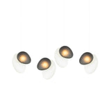 Pebble Linear 4 Pendant Light: A + Pearl + Slate