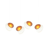 Pebble Linear 4 Pendant Light: A + Pearl + Citrine