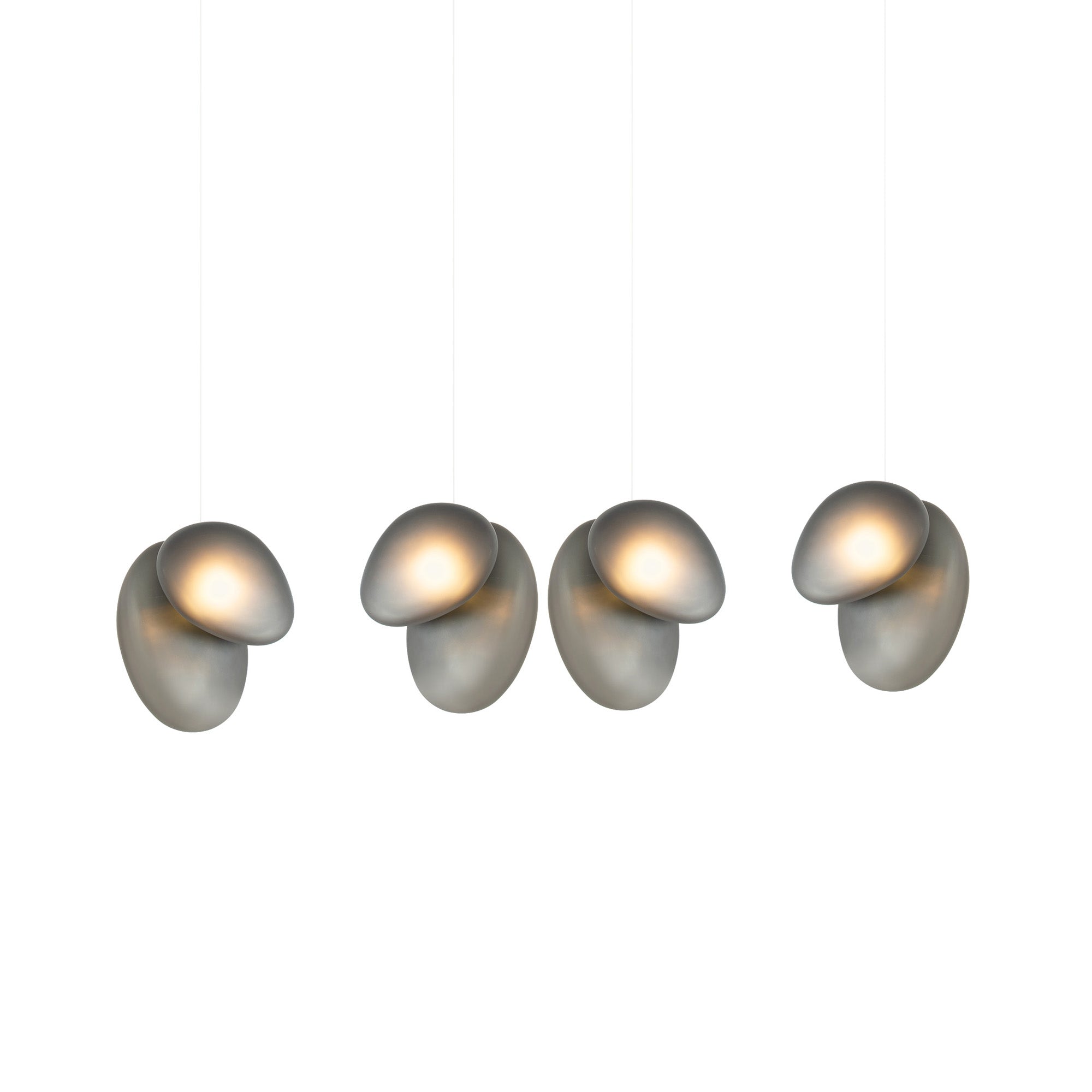 Pebble Linear 4 Pendant Light: A + Slate + Slate