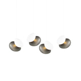 Pebble Linear 4 Pendant Light: A + Slate + Pearl