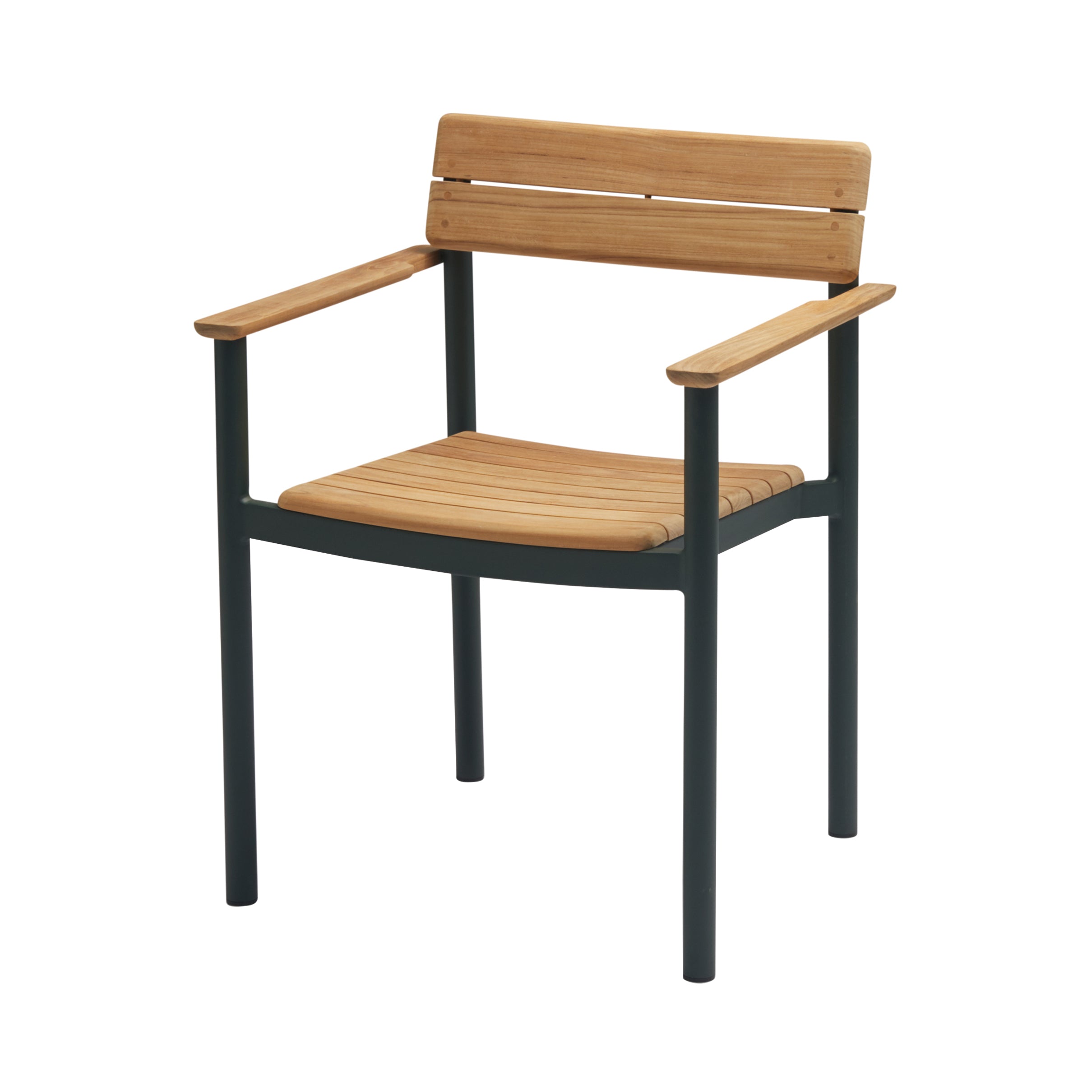 Pelagus Stacking Armchair: Hunter Green + Without Cushion