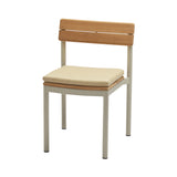 Pelagus Stacking Chair: Light Ivory + With Honey Yellow Cushion