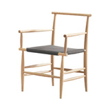 Pelleossa Armchair: Flamed Oak + Black Leather