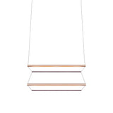 Tier 150 Vertical Pendant Light: 2V + Anodized Copper + Amethyst